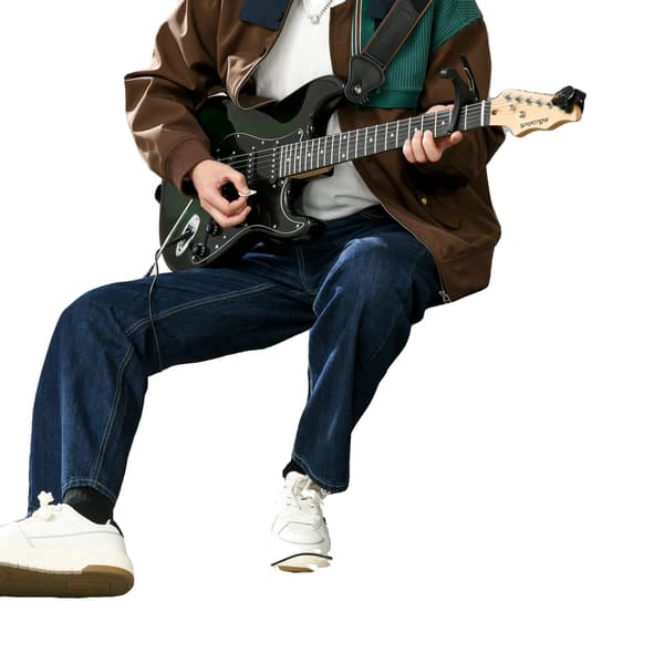 Elektrisk Guitar Sæt, Inkluderer Forstærker, Tilbehør,39 inches, sort