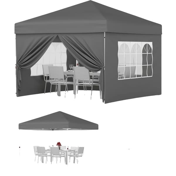 Paviljong, Vattentät Design, UV-Skydd,Grå