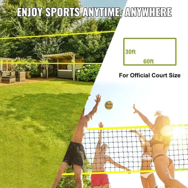 Volleyboldnet, Justerbar Højde, Bærbar Sæt,MULTI