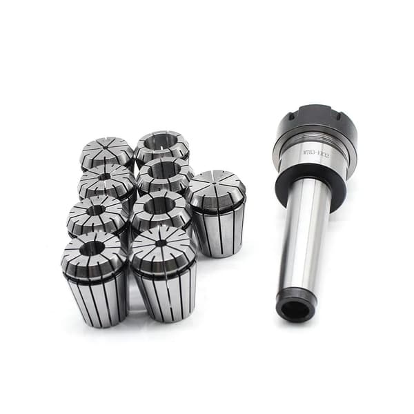 CNC Chuck Set, 9-delarsset, Snabb installation,Silver