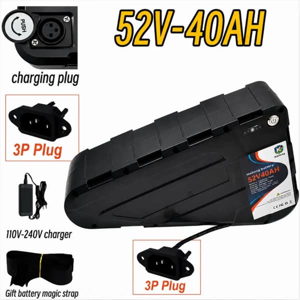 Batteripakke, Lithium-Ion, Høj Energitethed,52V 40Ah-3P stik