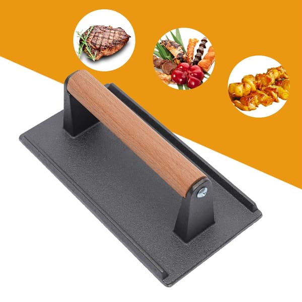 Kødpresser, Holdbart Gussejern, Non-Stick Belægning,sort