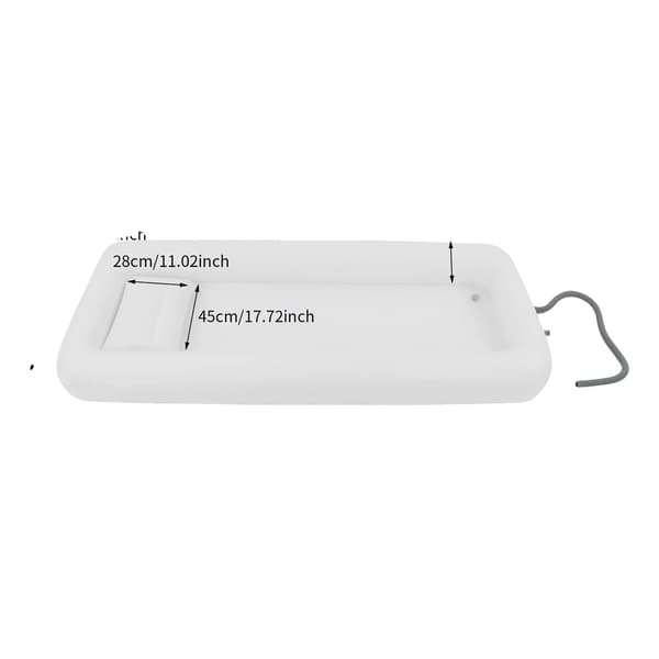 Oppustelig brusebadekar, holdbart PVC, komfortabelt design,HVID