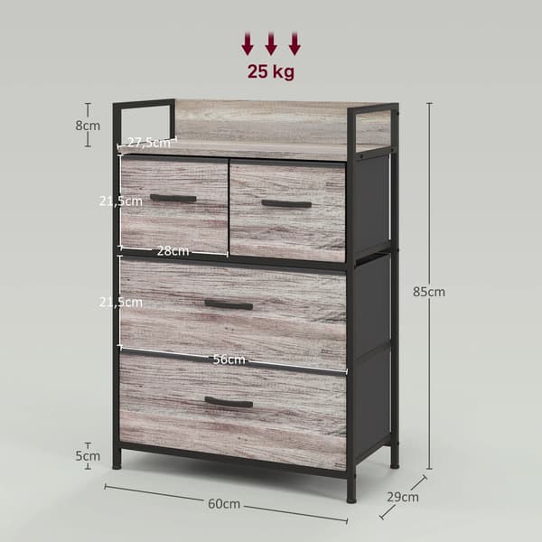 Opbevaringsskuffer, Kompakt Design, Industriel Stil,GRÅ