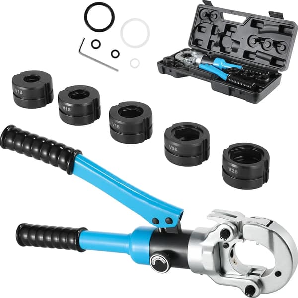 Krämpningsverktyg, Hydraulisk Design, Rotabelt Huvud,Blå