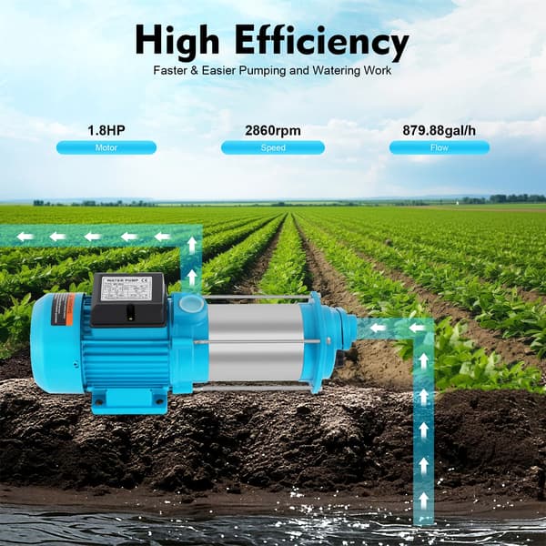 Centrifugalvattenpump, hög flödeshastighet, hållbart rostfritt stål,EU, 230V