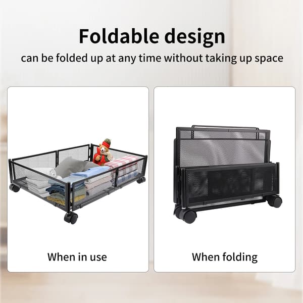Opbevaringsboks, Foldbart Design, Nem Mobilitet,Hvid