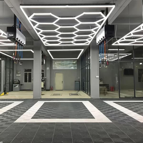 Garage Lys, Hexagonal Design, 6500K Lysstyrke,690W