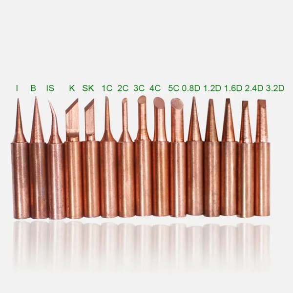 Loddekolbe Spids, Kobbermateriale, Blyfri Design,10PCS 2.4D