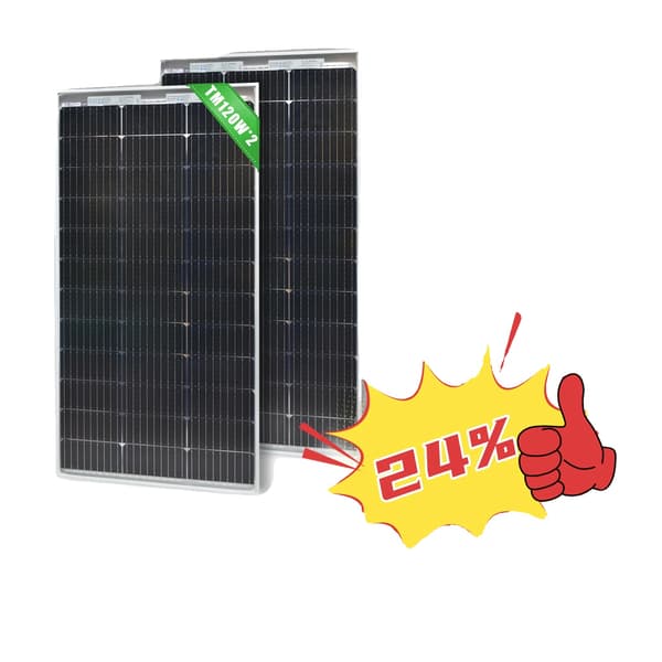 Solpanel, Høj Effektivitet, Gennemsigtigt Design,2PCS  120W