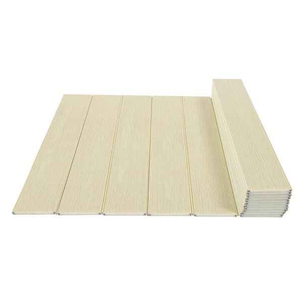 Foldbar Badekar Dæksel, 770×170cm Dimensioner, PVC og Rustfrit Stål Materiale, Rektangulær Form, Maksimal Belastning 5kg, Pladsbesparende