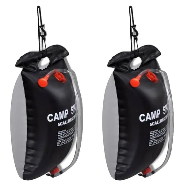 Camping Bruser Sæt, 20L Kapacitet, Nem Rengøring Design,Sort