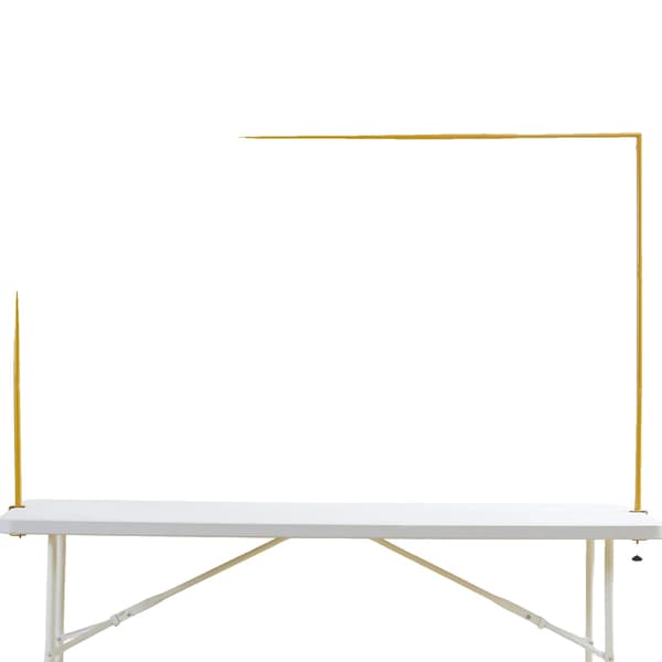 Justerbart Bord Båge Ställ, Bärbar Design, Lätt Montering,Guld, 3.8-8.3FT