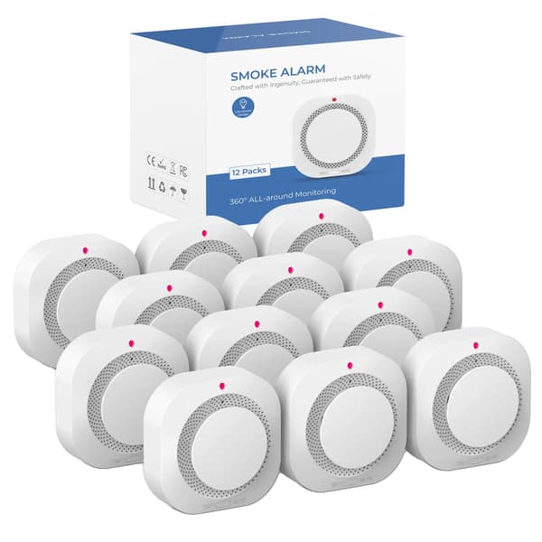 Röklarm, Realtidsvarning, Högvolymslarm,12PCS
