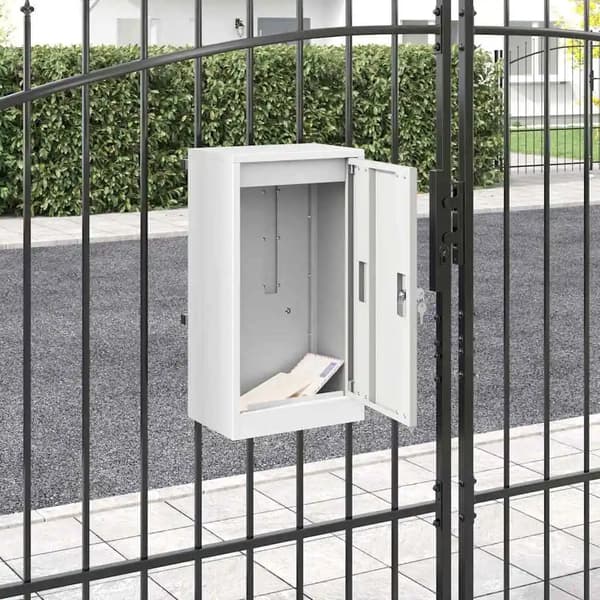 Paketbox, Stål Konstruktion, Säker Lås,Vit