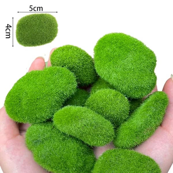 Kunstig Mossten, Dekorative Skumsten, Ideel til Mini Landskaber,50PCS, 4x5cm-b