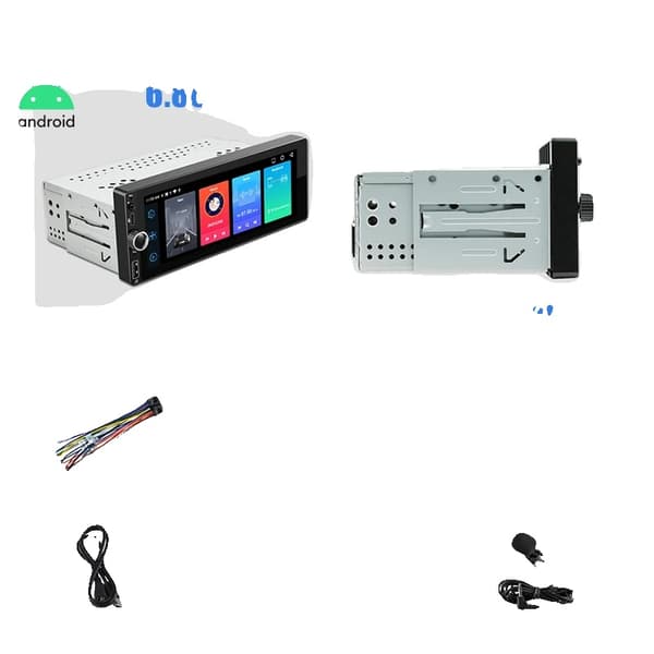 Bilstereo, Touchscreen, USB Type-C Indgang,4-64G DAB 12CAM MIC