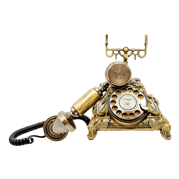 Vintage Telefon, Retro Design, Hållbart Material,Guld