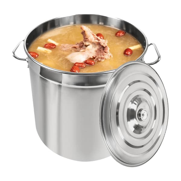 Suppetop, 50L kapacitet, holdbart rustfrit stål,sølv, 5L