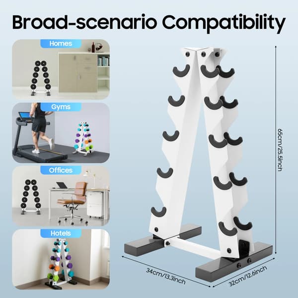 Dumbbell Rack, A-Frame Design, Heavy-Duty Kapacitet,HVID