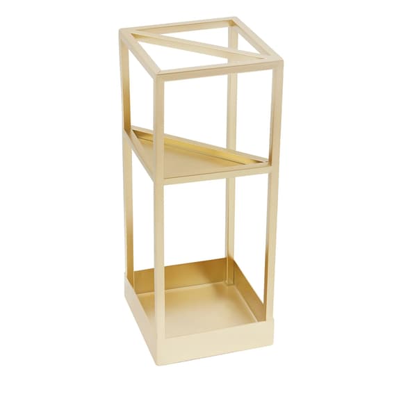 Paraplystativ, Fritstående Design, Holdbart Jernmateriale,Guld