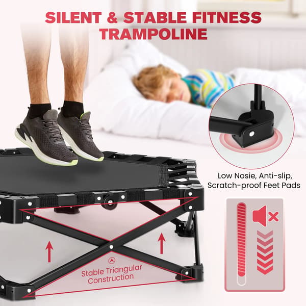 Trampolin, Justerbar Höjd, Hållbar och Stabil Design,A