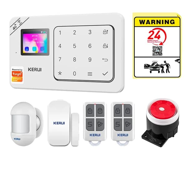 Alarm System, 4G Trådløs Forbindelse, Smart App Integration,EU stik-a, alarmsæt 1
