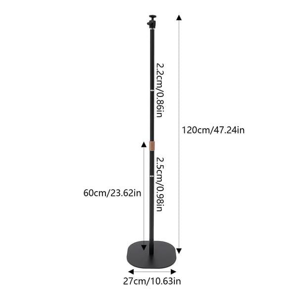 Projektorstand, Justerbar Højde, 360° Rotation,sort