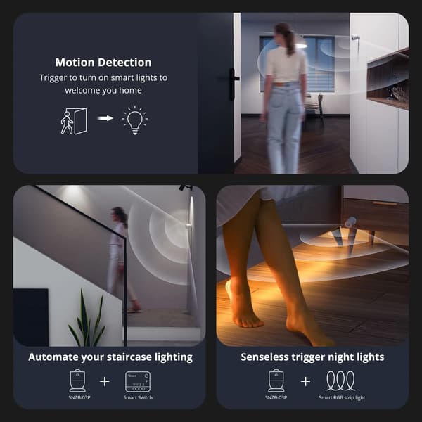 Rörelsesensor, Smart Scenkoppling, Lång Batteritid,SNZB-03P