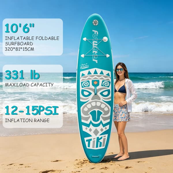 Stand Up Paddle Board, Bærbar Design, Holdbart PVC Materiale,Blå