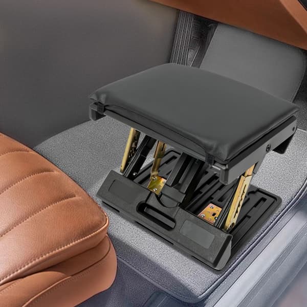 Fodstøtte, Ergonomisk Design, Justerbare Højdeindstillinger,sort