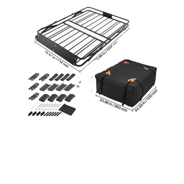 Tagbøjle Cargo Kurv, 90 kg Kapacitet, Foldbart Design,51x36tommer