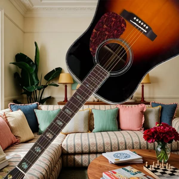 Folk Guitar, Kvalitetsbyggnation, Mångsidig Spelstil,GUL