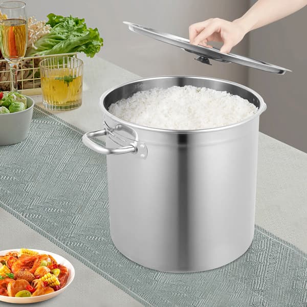 Kogepande, 30 Quart Kapacitet, Rustfrit Stål Konstruktion,Sølv