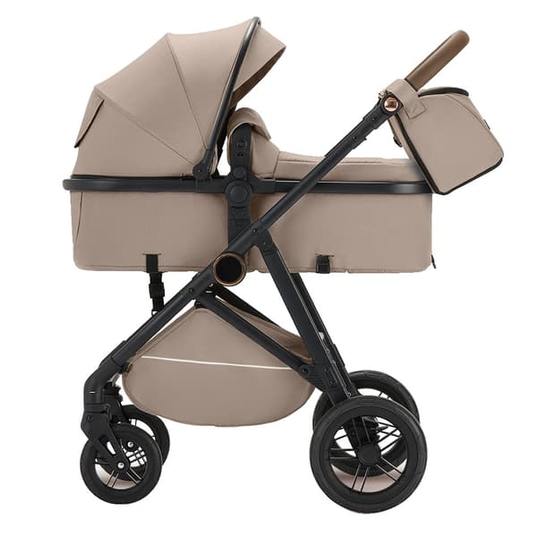 Barnvagn, Rymlig 2 i 1 Design, Tvåvägs Säte,khaki