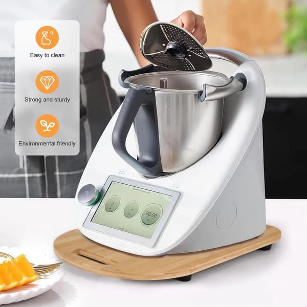 Glidende plade, bambusmateriale, kompatibel med Cuisinart multicookers,sort