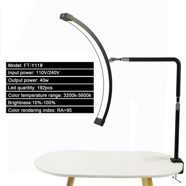 LED Videolys, Dæmpbar, Rotérbar,Sort