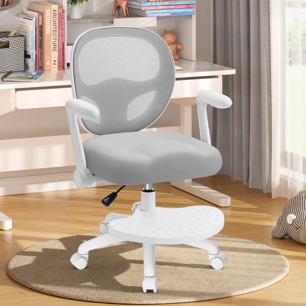 Børneskrivebordsstol, Ergonomisk Design, Justerbar Højde,grå