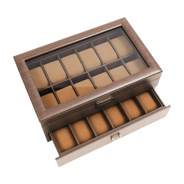 Urkasse, 24 Rum, Holdbar Konstruktion,Brun