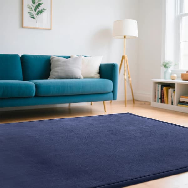 Legetæppe, Skridsikker Design, Høj-Densitet Skum Polstring,Mørkeblå-a, 100x150cm-a