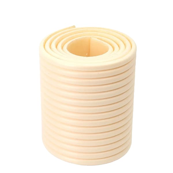 3D Anti-Kollisionsstrimmel, Blød Polstring, Selvklæbende,5Ruller (10M), Beige