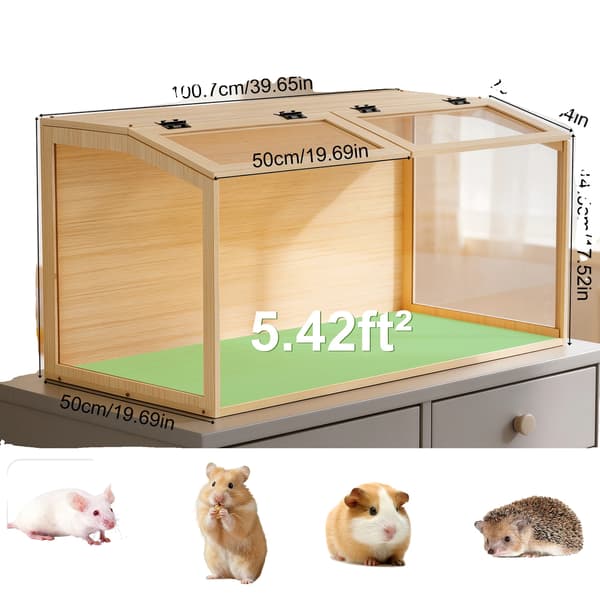 Hamsterbur, Tuggmotståndig Design, Rymlig Interiör,L