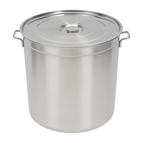 Grytan, 50L kapacitet, inkluderar perforerat korg,Silver