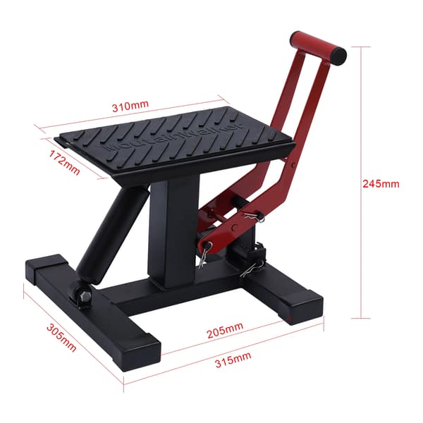 Motorcykellift, hydraulisk støtte, 400 kg kapacitet,sort