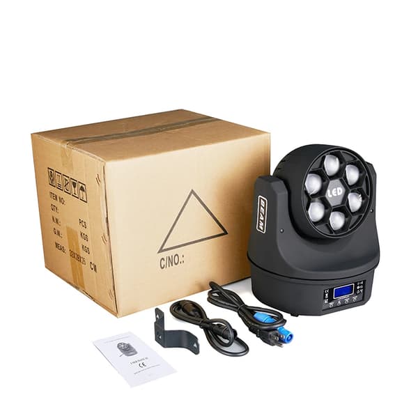 LED Moving Head Light, Dynamiske Effekter, Intelligent Beskyttelse,EU stik, 1stk lys