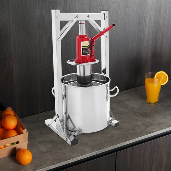Fruktvinpress, Hydraulisk Domkraft, Hög Kapacitet,Silver och Röd