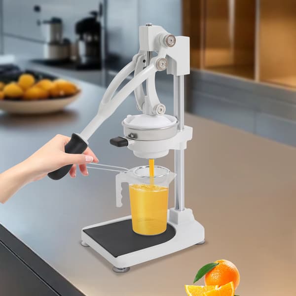 Juice Press Extractor, Manuell Drift, Dubbel Presshuvuddesign,Silver