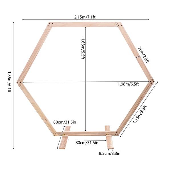 Bryllupsbue, Holdbart Træ, Hexagonal Design,L, træ