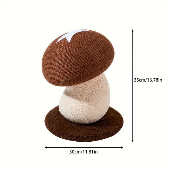 Kradsøjle, Holdbart Jute Materiale, Svampeformet Design,Brun
