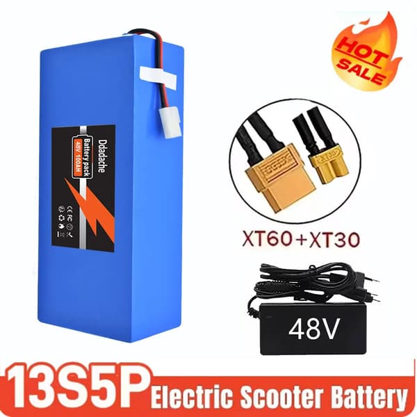 Batteripakke, 48V, 100Ah kapacitet,XT30-XT60 oplader